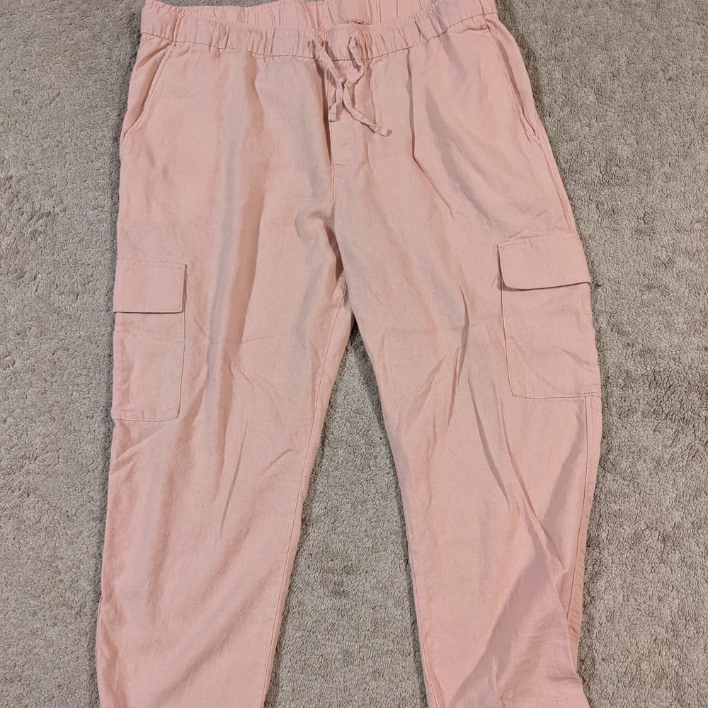 GAP Pink Straight-Leg Cargo Pants